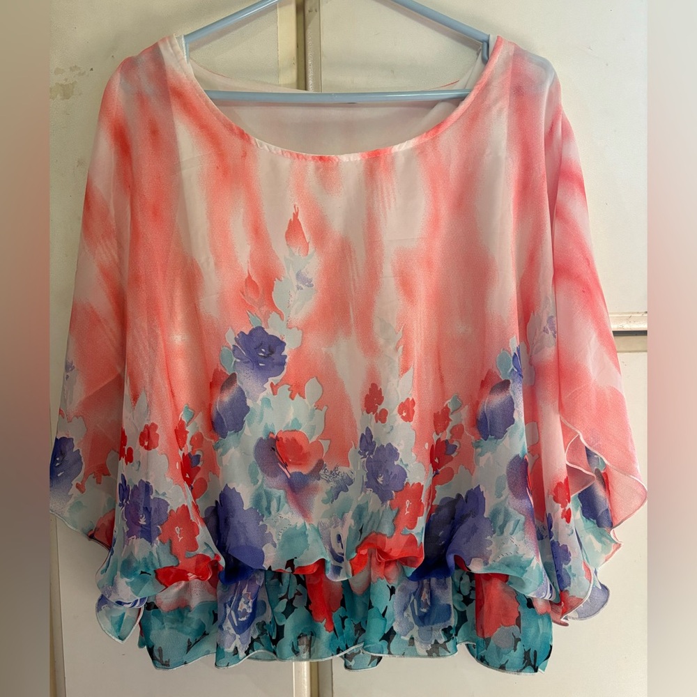 2/$20 Mercer & Madison colourful shirt